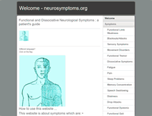 Tablet Screenshot of neurosymptoms.org